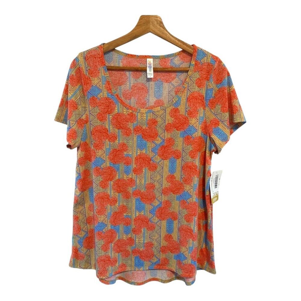NWT LuLaRoe Disney Women's Orange/Yellow Top Size Large